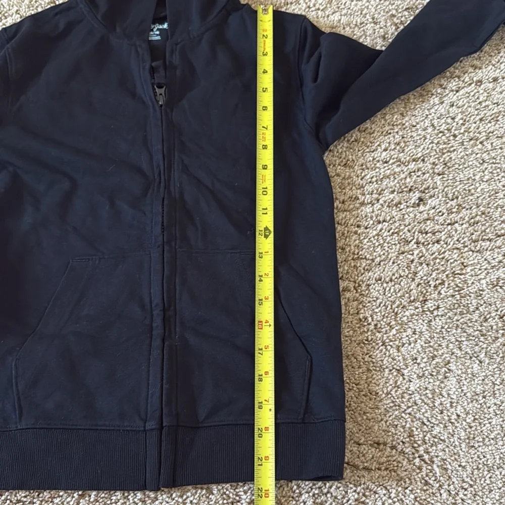 NWT Cat‎ & Jack Kids Boy Size M (8-10) Black Hooded Jacket Zip Up Casual Winter
